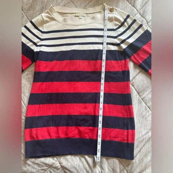 RARE Shoshanna Red/Navy Striped Caroline Sweater L - Picture 7 of 7